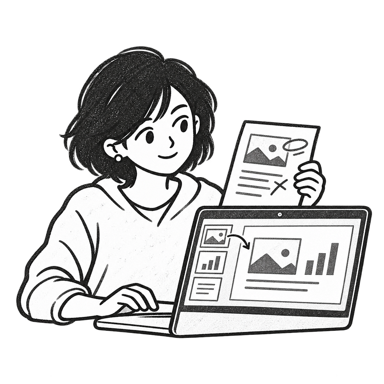 整理演示文件并修改幻灯片的插画